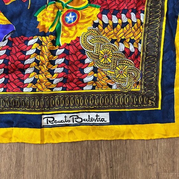 Renato Balestra Multicolor Italian British Scarf - Picture 2 of 10